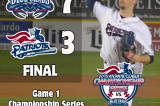 Blue Crabs Take Game 1 Of Championship Series 7-3 Over Patriots