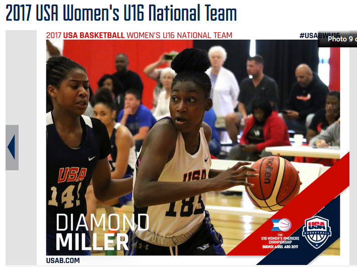 Updated SHE DID IT! Diamond Miller Makes Women's U16 USA Basketball