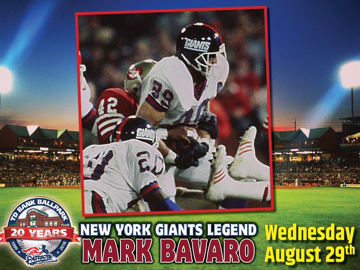 New York Giants Legend Mark Bavaro To Appear At August 29th Somerset  Patriots Game – The Franklin Reporter & Advocate