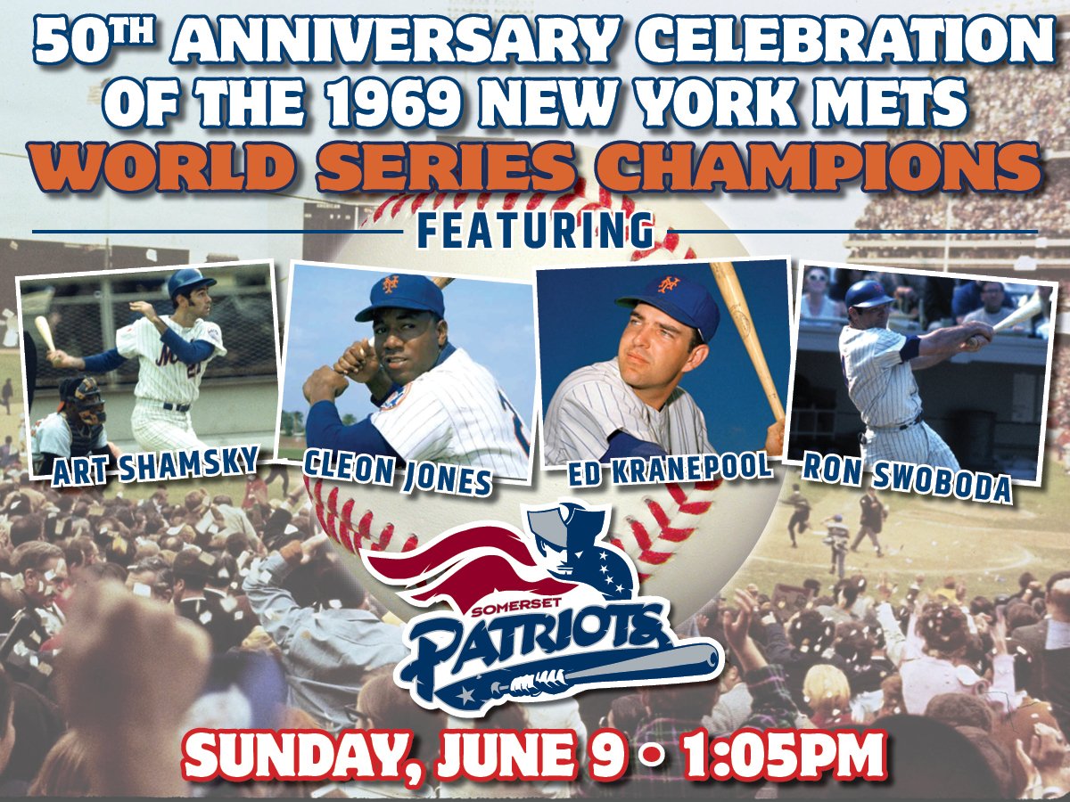 Somerset Patriots To Celebrate 50th Anniversary Of 1969 Mets